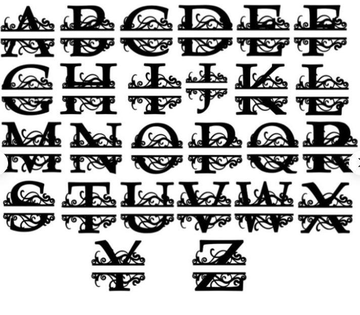 Split Letter Monogram