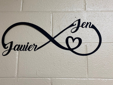 Personalized Infinity Heart sign