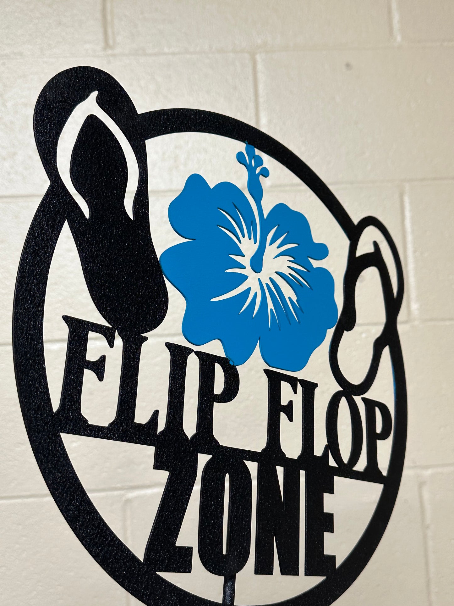 "Flip Flop Zone" Garden Stake