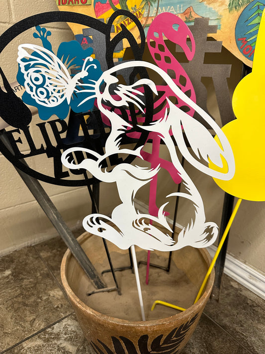 Spring Bunny Garden Stake