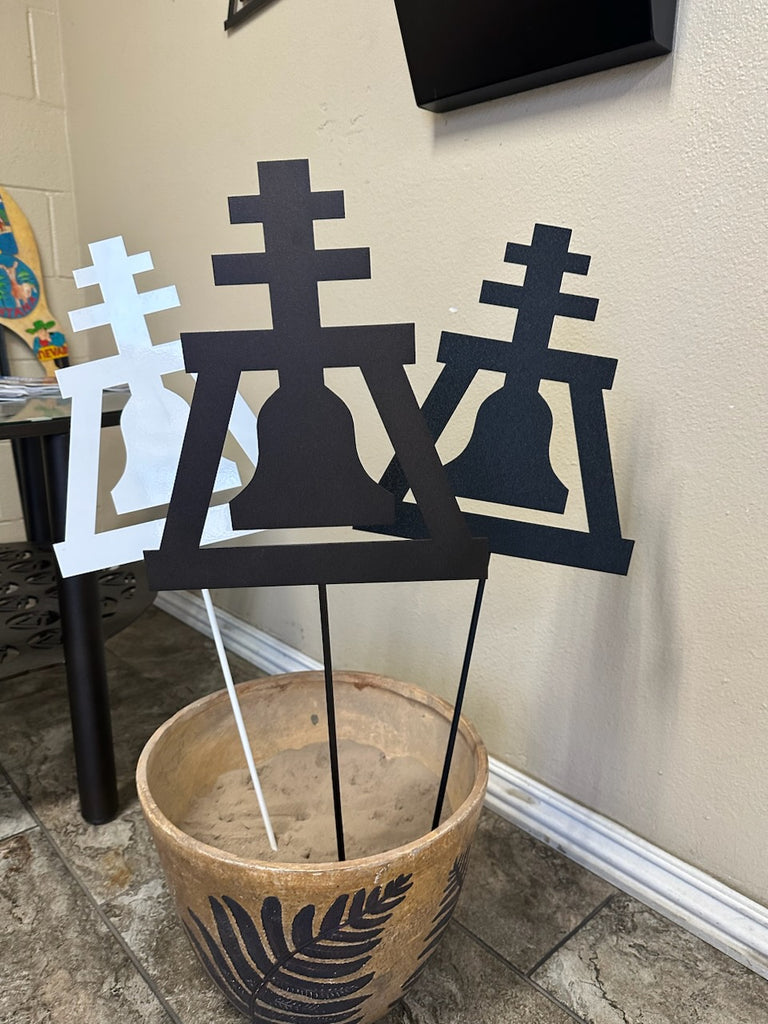 Riverside Raincross Yard Stake - Riverside Bell - BK Metal Art