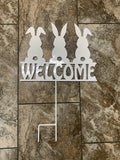 Bunny Welcome Easter/Spring Garden Stake