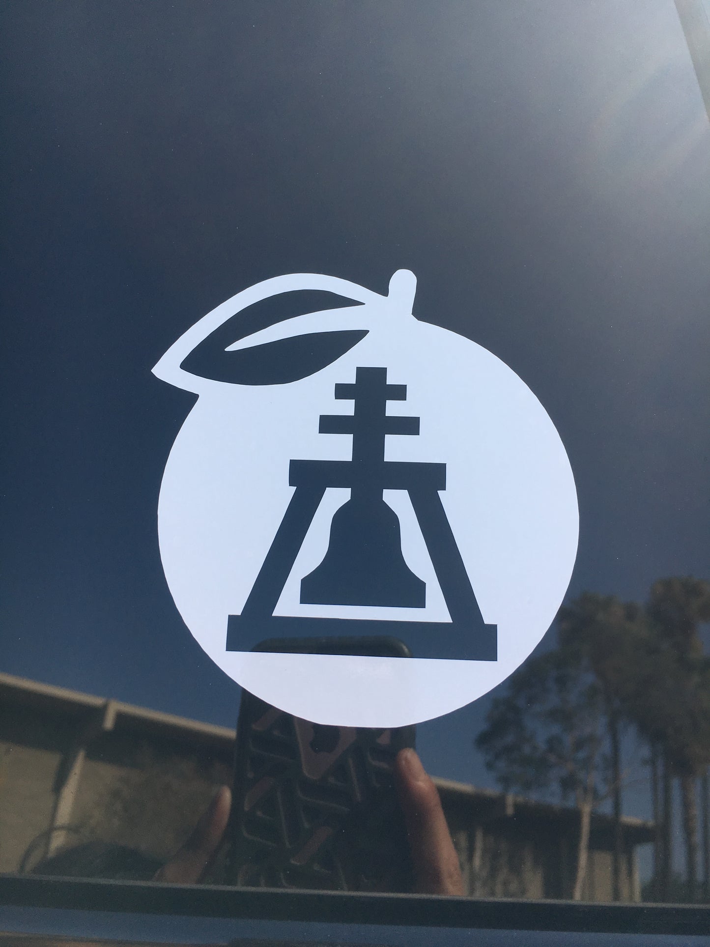 Orange Raincross Car Decal