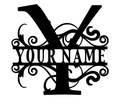 Split Letter Monogram