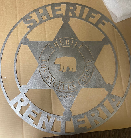 Sheriff Name Plate/Plaque *The County CAN be changed