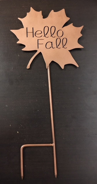 Hello Fall Leaf Sign